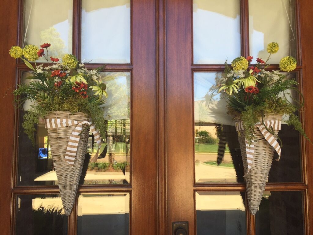 Both arrangements on doors