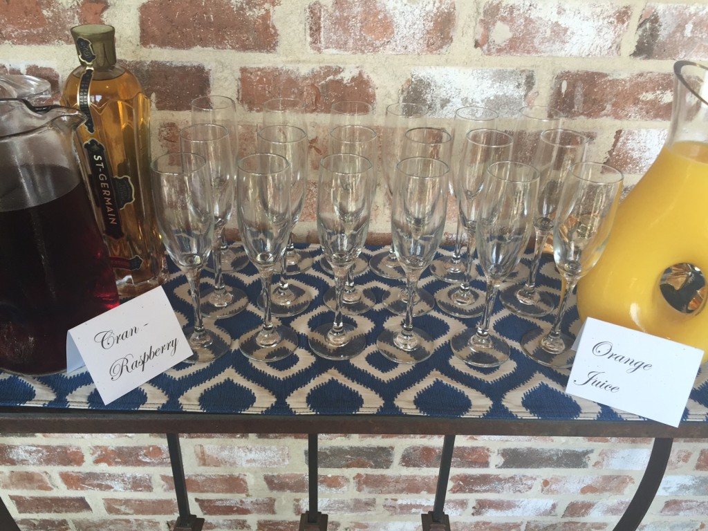 Bridal Luncheon Champagne Bar up close