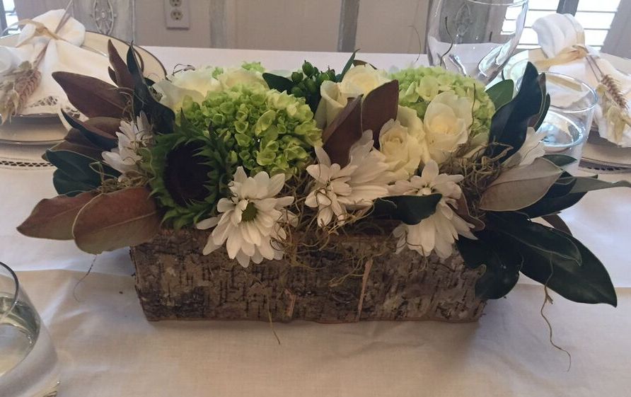 Birch Planters Magnolia Sunflower