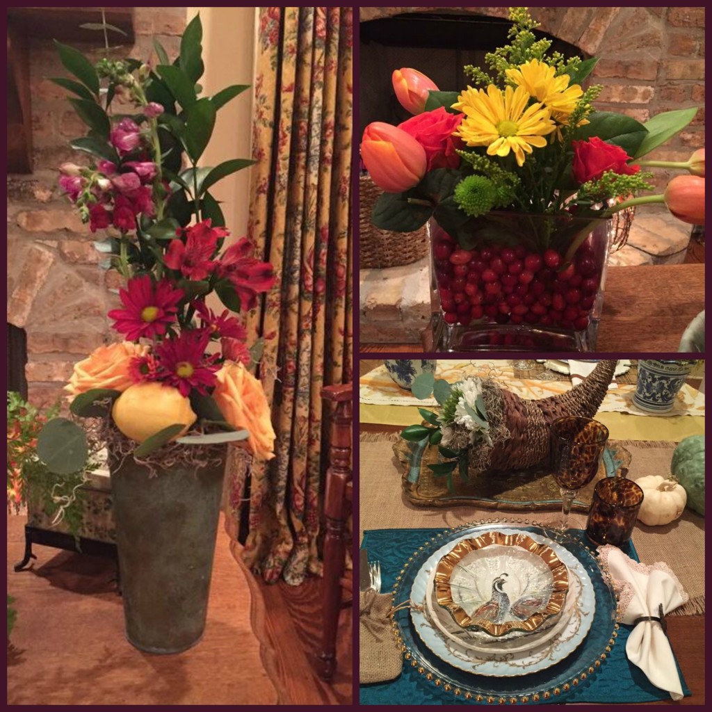 Thanksgiving Arrangements and Tablescapes