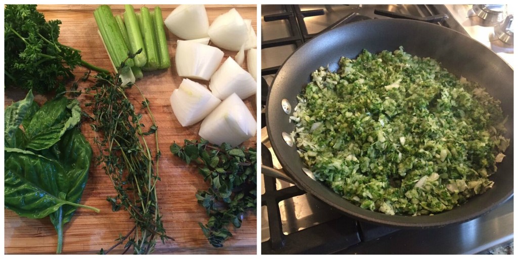herbs and cooking veggies