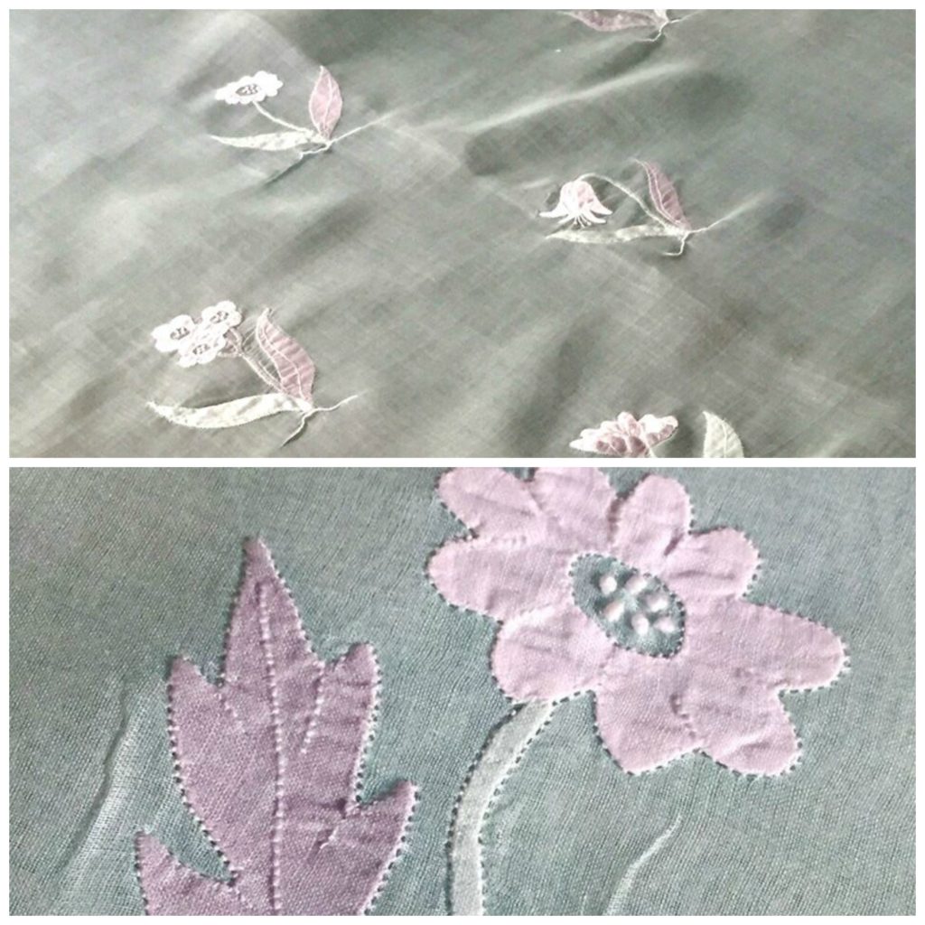 mint green table topper