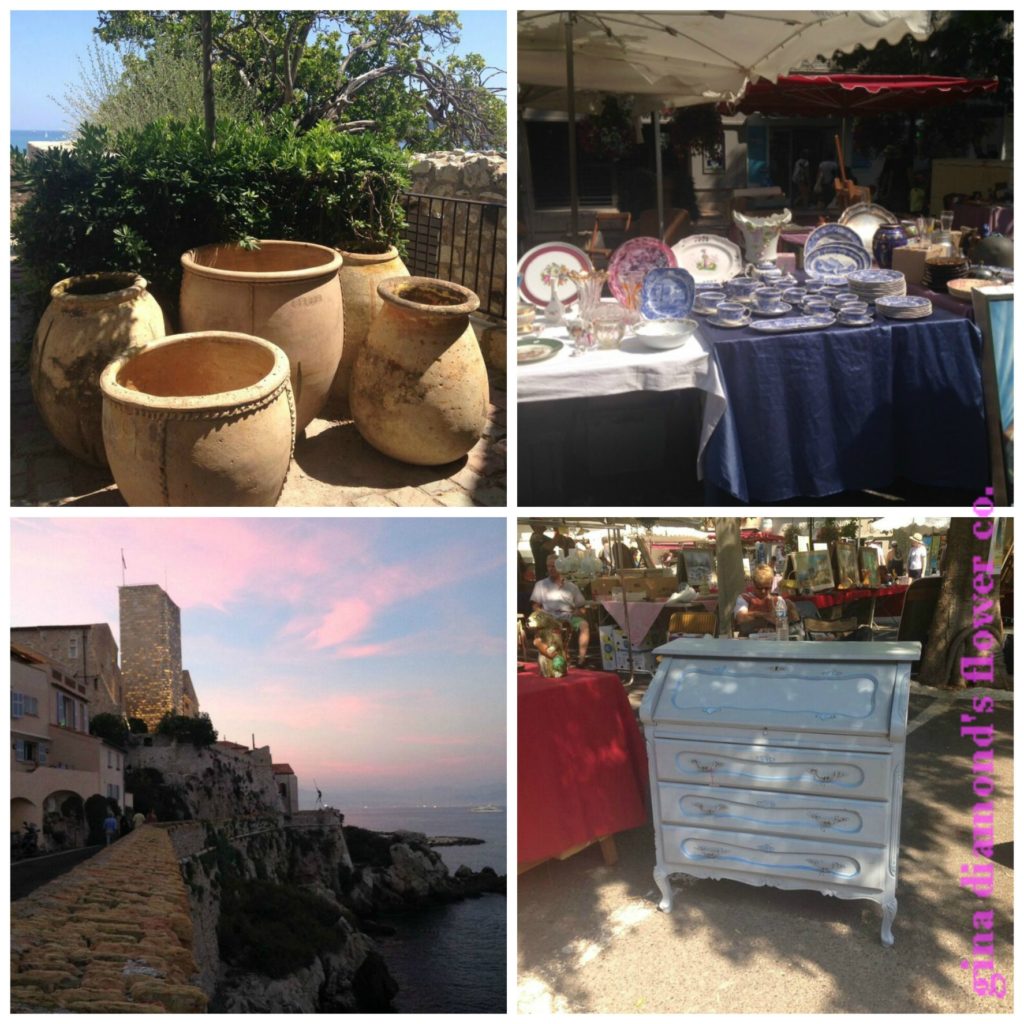 Grimaldi Tower and brocante, Antibes, France wm