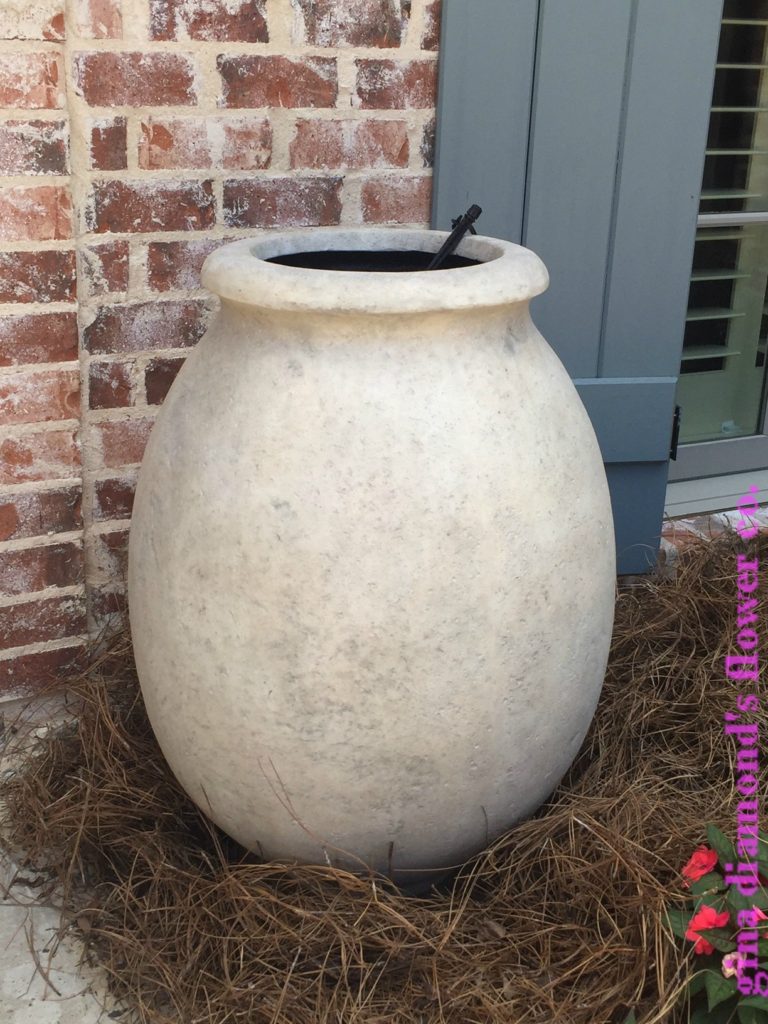 olive jar planter closeup wm